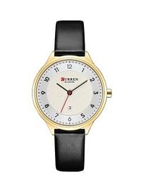 CURREN 9035 Wrist Watches Ladies Analog Quartz Digital Watch For Women Classic Date Female Clock - Black Beige Gold