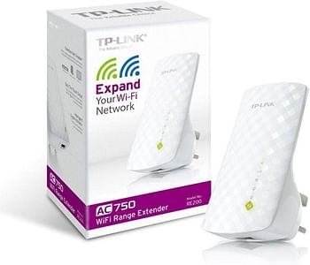 TP-Link Dual Band Wi-Fi Range AC750 Booster Extender - RE200 2.4GHz 5GHz
