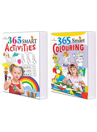 Pack of 2 We Happy 365 Smart Activities and Coloring Books Educational and Fun Learning Activity for Kids with different Challenges and Enjoyable Games