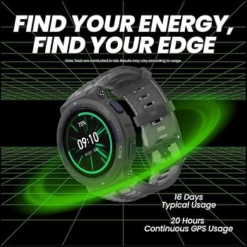 Amazfit Active Edge Smart Watch With Stylish Rugged Sport And Fitness Design, GPS, AI Health Coach For Gym, Outdoor, Workouts And Exercise, 16 Days Battery, 10 Atm Water Resistant Midnight Pulse