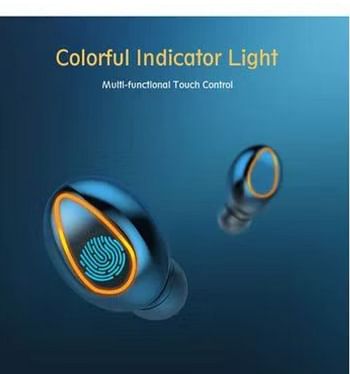 F9-5 True Wireless Headphones Bluetooth 5.0 TWS Earphones With Mic Sports Headsets Touch Control Music Earbuds للهواتف أسود