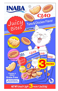 INABA Juicy Bites Tuna & Chicken Flavor 33,9g /3 pouches per pack