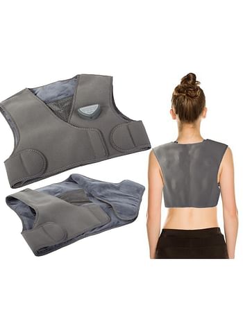 Electric Heating Waistcoat Vest Wireless Back Massager, USB three massage modes