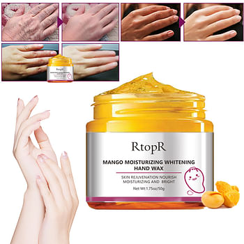 Mango Moisturizing Hand Wax, Hand Whitening  Mask, Anti-Aging, Nourishing Hand Calluses and Improve Skin Dryness - 50 g