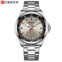 Curren 8320 Men Fashion Watch Luxury Stainless Steel Band Business Clock Waterproof Wristwatch / Silver