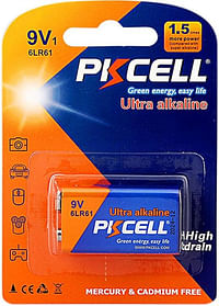 PKCELL 9v Ultra Alkaline Battery 6LR61