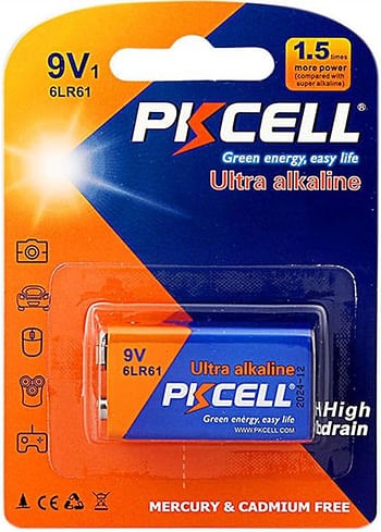 PKCELL AA 1.5V 2 Pieces Ultra Alkaline High Drain Heavy Duty Batteries LR6