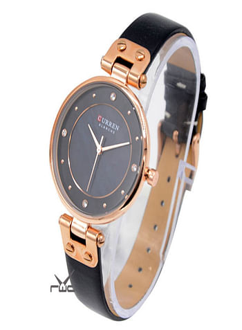 Curren 9056L Leather Strap Woman Watch