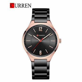 CURREN 8280 Original Brand Stainless Steel Band Wrist Watch For Men black