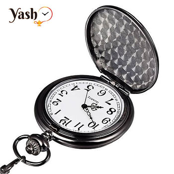 Yash Retro Style I Love You Quartz Pocket Watch - Son Forever - Emotional Gift black