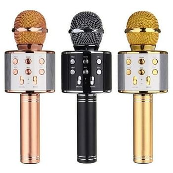 Wireless Handheld Bluetooth Karaoke Microphone With USB KTV Player WS-858 Multicolour