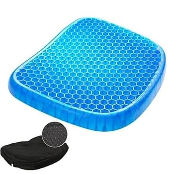 Egg Gel Seat Cushion Ergonomic Breathable Design Pressure Relief Sitter Tailbone Pain Sciatica Pain Back Pain Silicon Seater Cushion Chair Pad with Non-Slip Cover for Home Office Car