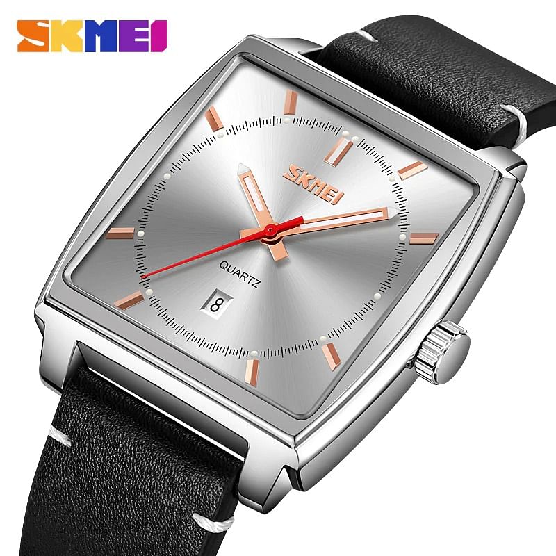 SKMEI 9316 Simple Japan Quartz Movement Watch Mens Genuine Leather Strap 3Bar Waterproof.