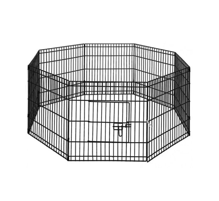 Woofy Metal Foldable Pet Play Pen With Door -8 Panels - 61x61cm