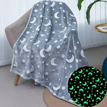 Glow in the dark luminous thick kids baby blanket flannel children blanket