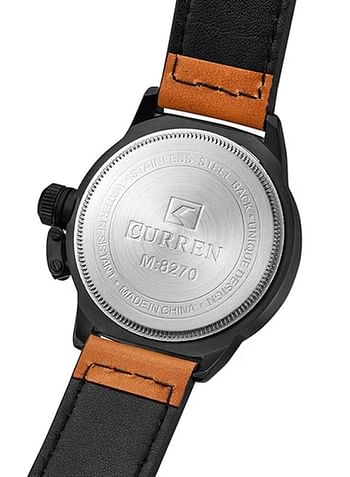 Men's Alloy Analog Wrist Watch WT-CU-8270-B2 - 44 mm -Brown