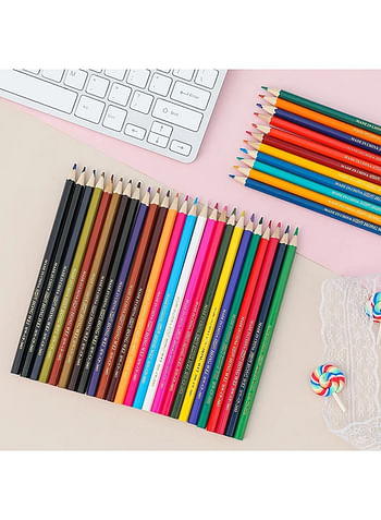 24 Color Pencils Hexagon Set For Kids, Perfect For Children Drawings Paintings Learning and Exploration