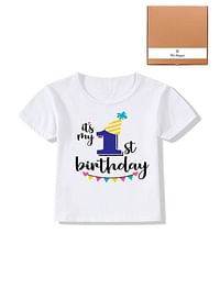 Its My 1st Birthday Party Boys and Girls Costume Tshirt Memorable Gift Idea Amazing Photoshoot Prop Blue