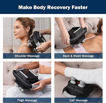 4 Heads 13 Speed Variable Speed Professional Vibrating Massager, 4 Modes Massage Gun for Back