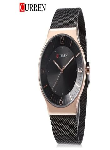 Curren 8304 Casual Quartz Watch For Men Black and Gold