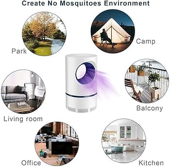 Electronic LED Mosquito Killer Machine Trap Lamp, Theory Screen Protector Mosquito Killer lamp for USB Powered Electronic Mosquito Killer- White