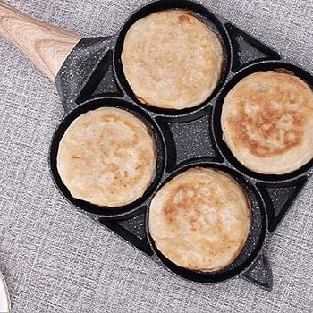 Non-Stick Frying Pan with 4 Hole Pancake Pan Fried Egg Burger Pan