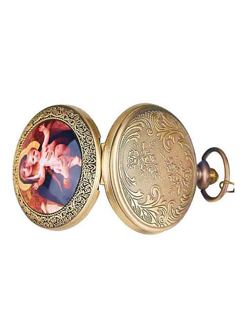 Yash Vintage Full Hunter Virgin Mary Quartz Pocket Watch