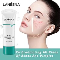 LANBENA Acne Treatment Cream Gel | Gel for Face to Shrink Pores, Clear Acne, Pimples, Breakouts and Repair Acne Skin - 20 ml