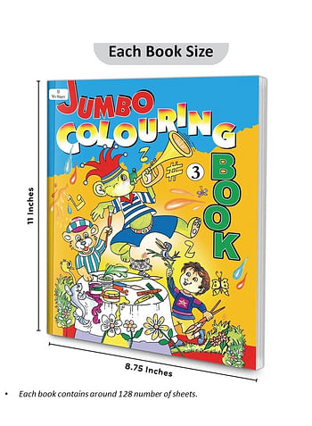 Pack of 2 We Happy Jumbo Coloring and Activity Book-3 Educational and Fun Learning Activities for Kids with different Challenges Drawings and Enjoyable Games