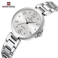 NaviForce NF5031 Luxury Bracelet Quartz Wrist watch For Women Silver