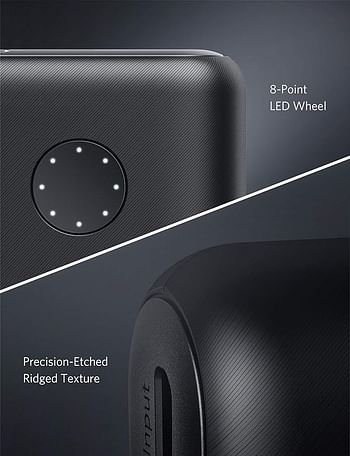 Anker PowerCore II, 20000 mAh, powerbank, external battery with PowerIQ 2.0 and two USB-A ports, iPhone 8, 8 Plus, 7, 6s, 6 Plus, and Samsung Galaxy and other devices, black