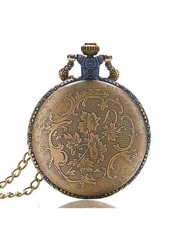 Yash Turkey Flag Design Moon Star Quartz Pocket Watch