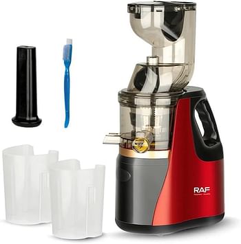 Raf Slow Juicer Juicer, Slow Masticating Juicer,Cold Press Juicer Machine Easy to Clean, Higher Juicer Yield and Drier Pulp, Juice Extractor with Quiet Motor and Reverse Function 0
