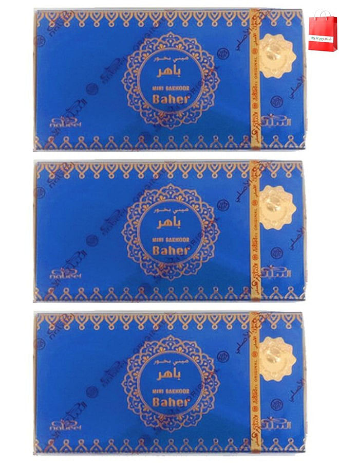 3Pcs Nabeel Mini Bakhoor Baher Incense 36 GM