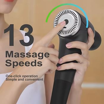 PL-629 Massage Gun Mini Button vibration Deep Muscle Body Fascia Guns For Body And Neck Vibrator Fitness Massager - Black