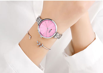 CURREN Original Brand Stainless Steel Band Wrist Watch For Women 9043