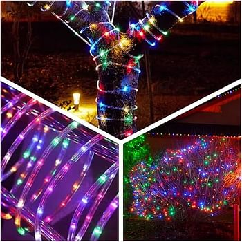 2-in-1 Roll Up LED Camping Colorful String Lights and Camping Lantern,18FT Rechargeable, with APP Control, for Indoor and Outdoor Decorative, Camping, Party Festival random color