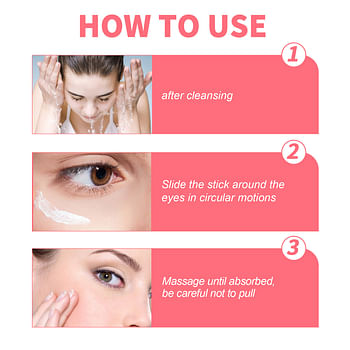 EElhoeksa Anti-wrinkle Retinol Eye Cream Stick | Anti Puffiness Remove Eye Dark Circles | Whitening, Moisturizing and Skin Repair Stick - 3ML