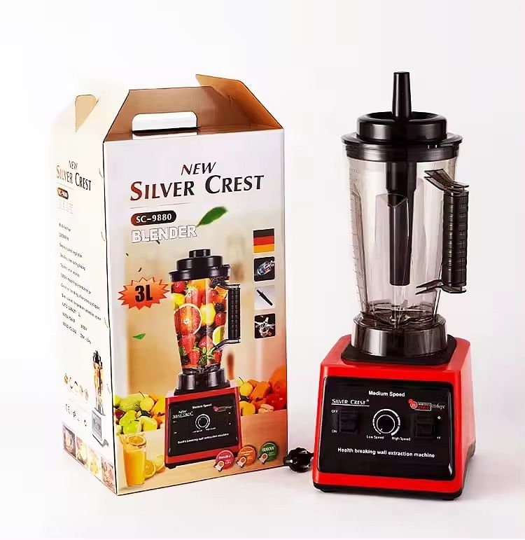 Crest sc-9880 blender 3L Capacity double cup 8000w food supplement cooking machine juicer - Silver