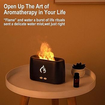 Aroma Fire Flame Diffuser for Essential Oils Small Portable Air Fireplace Volcano Mushroom Scent Humidifier Cute Rain Cloud Humidificador Aromatherapy Raincloud for Home,Room (Black)