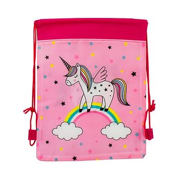 Drawstring Character Bags Pack of 10-Unicorn