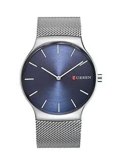 CURREN Men's Water Resistant Analog Watch 8256 Silver Blue