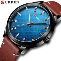 Curren 8386 Modern Mens Quartz Watch Set Simple Analogue Fashion Leather Curren Watches for Men