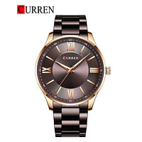 Curren 8383 Original Brand Stainless Steel Band Wrist Watch For Men / Brown