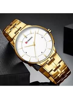 CURREN Men's Stainless Steel Analog Wrist Watch 8321 - 42 mm -Gold