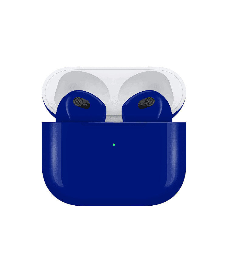 Apple Airpods (3rd Generation) Customized By Caviar Glossy Cobalt Blue