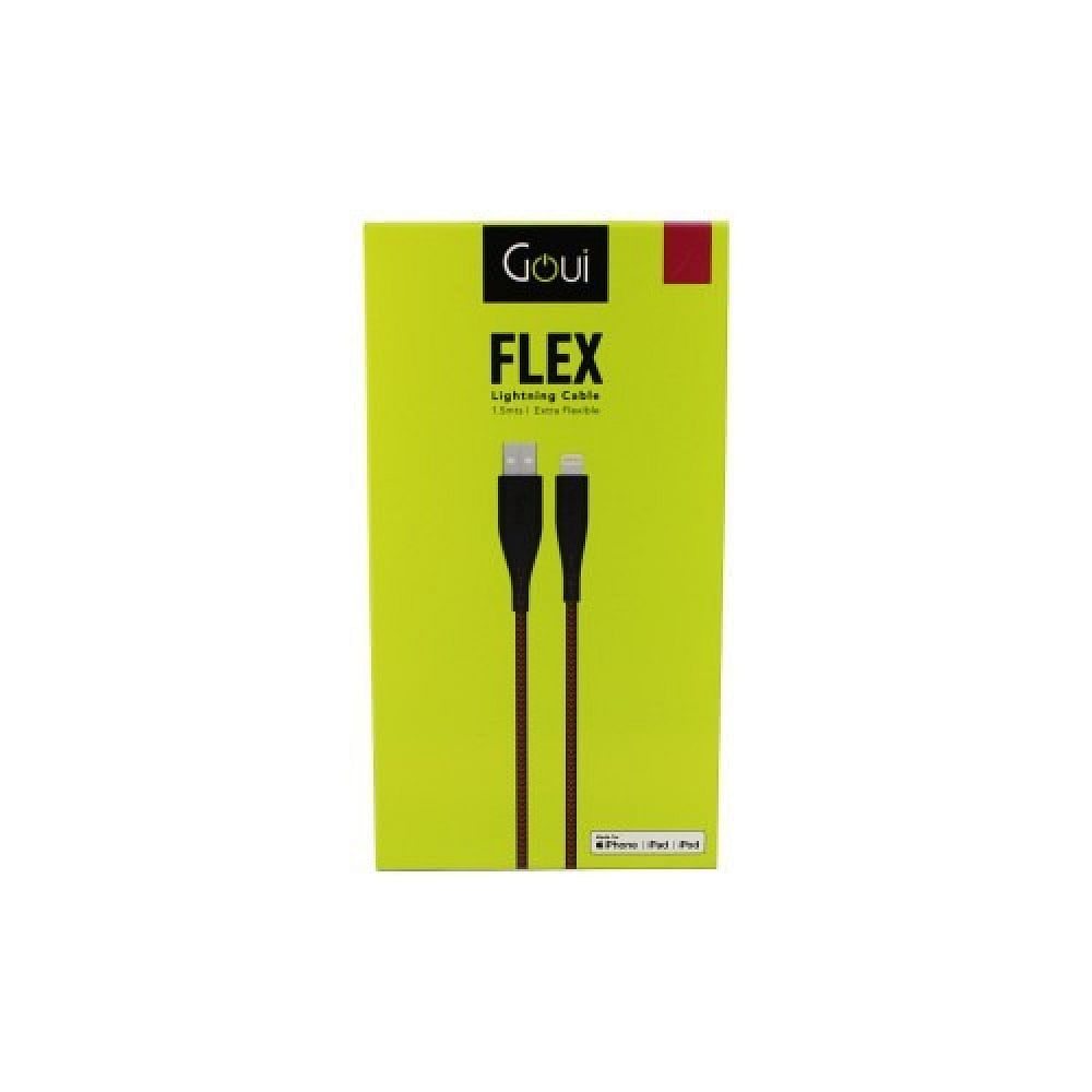 Goui Flex Cable iPhone Fabric USB Certified 1.5 Meter Black