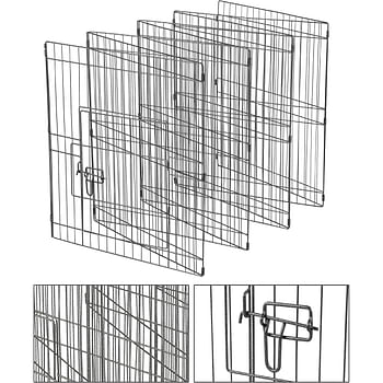 Woofy Metal Foldable Pet Play Pen With Door (8 Panels) - 61x91cm