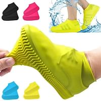 Waterproof Shoe Covers, Non-Slip Water Resistant Overshoes Silicone Rubber Rain Shoe Cover Protectors for Kids, Men, Women Random color
