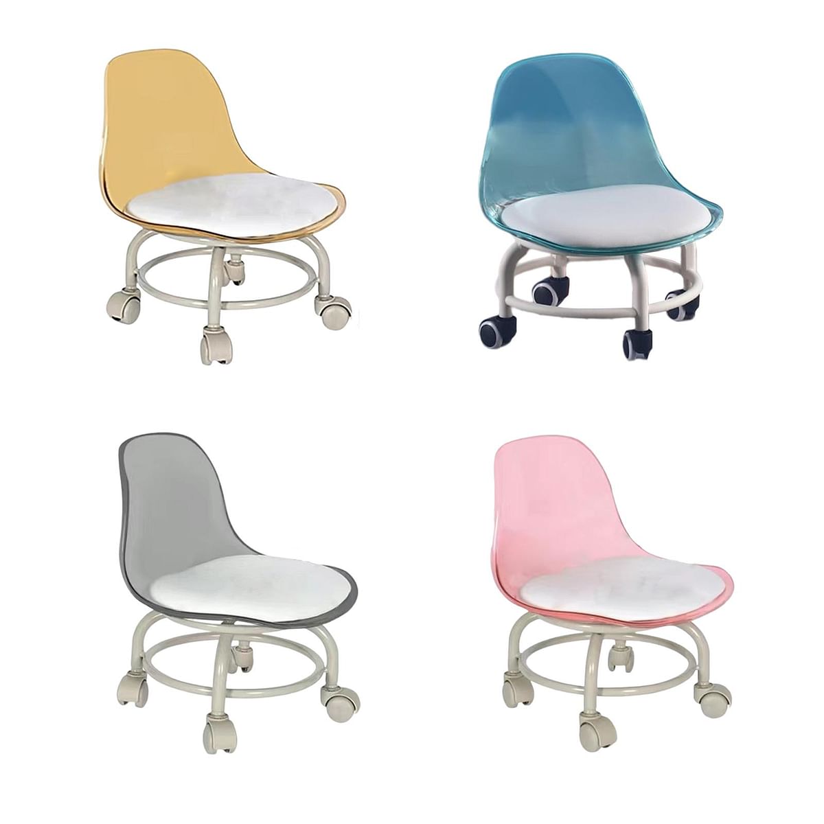 Modern Home Furniture Mobile Seat Mini Chair Living Room Sofa Footstool - Random color